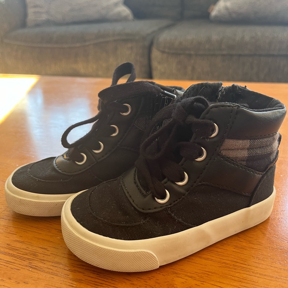 Black and White High-Top Sneakers Size 6